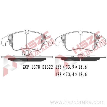 FMSI D1322 ceramic brake pad for Audi